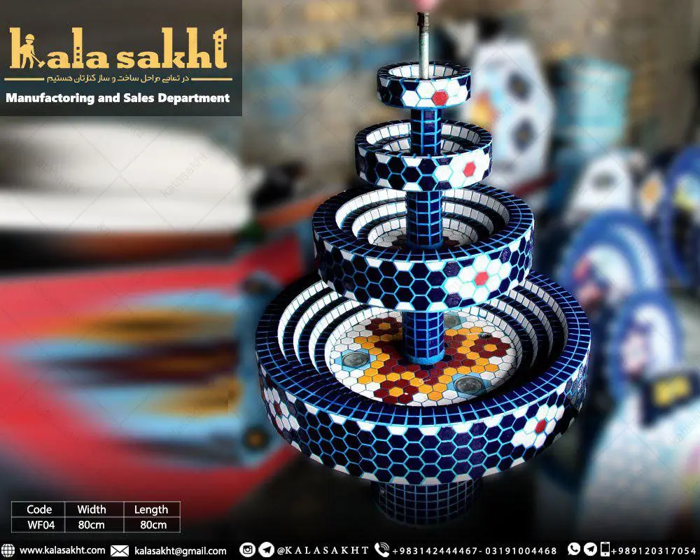 آبنمای چهار طبقه - ابعاد 90/60/40/20