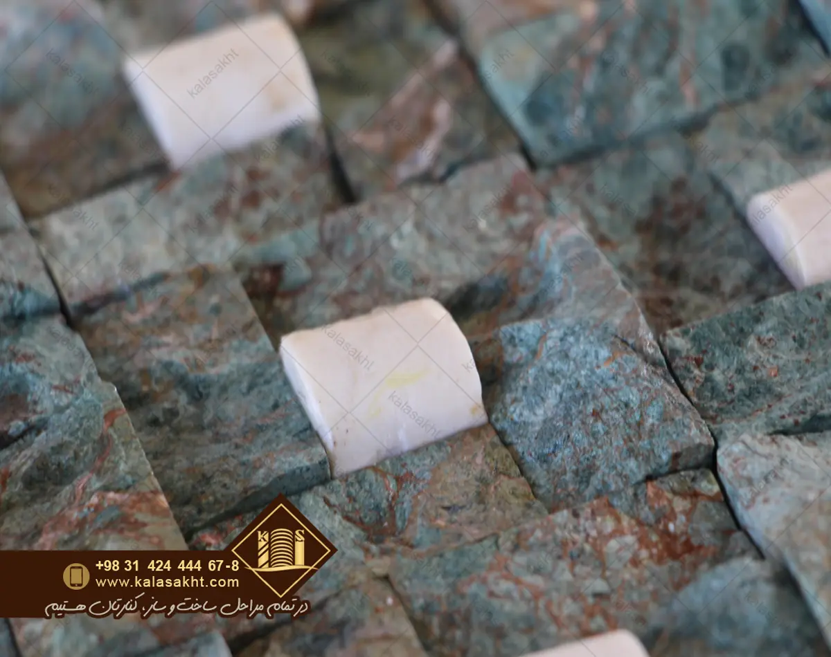 سنگ گیوتین ابعاد ریز طرح فیروزه ای