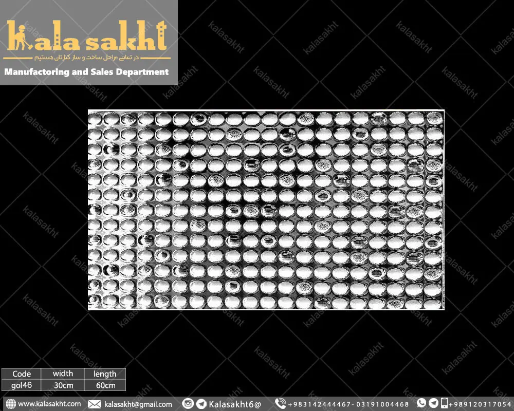کاشی بین‌کابینتی‌ مدل نگین نقره ای ابعاد30*60