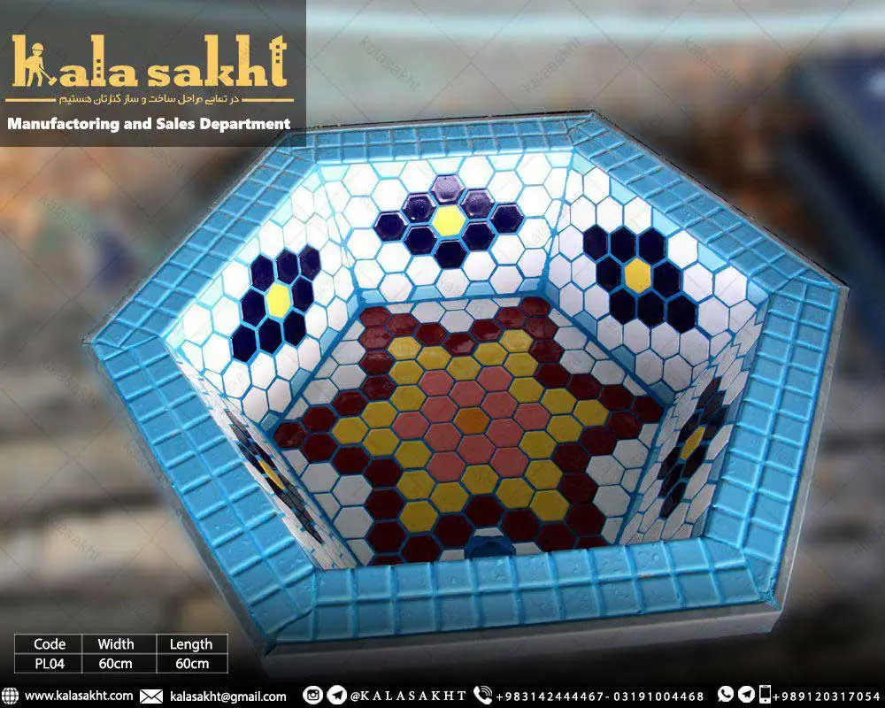 حوض ابعاد60*60مدل پرواز برای نمای بیرونی