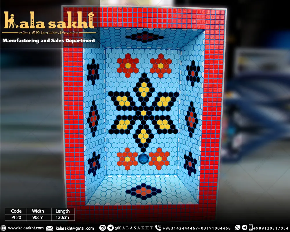 حوض سرخ آبی - ابعاد 120*90