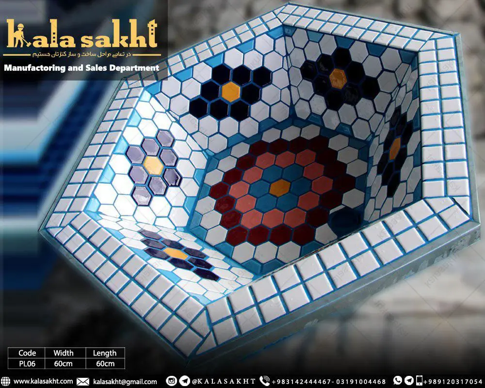 حوض حیاطی60*60 مدل پرند