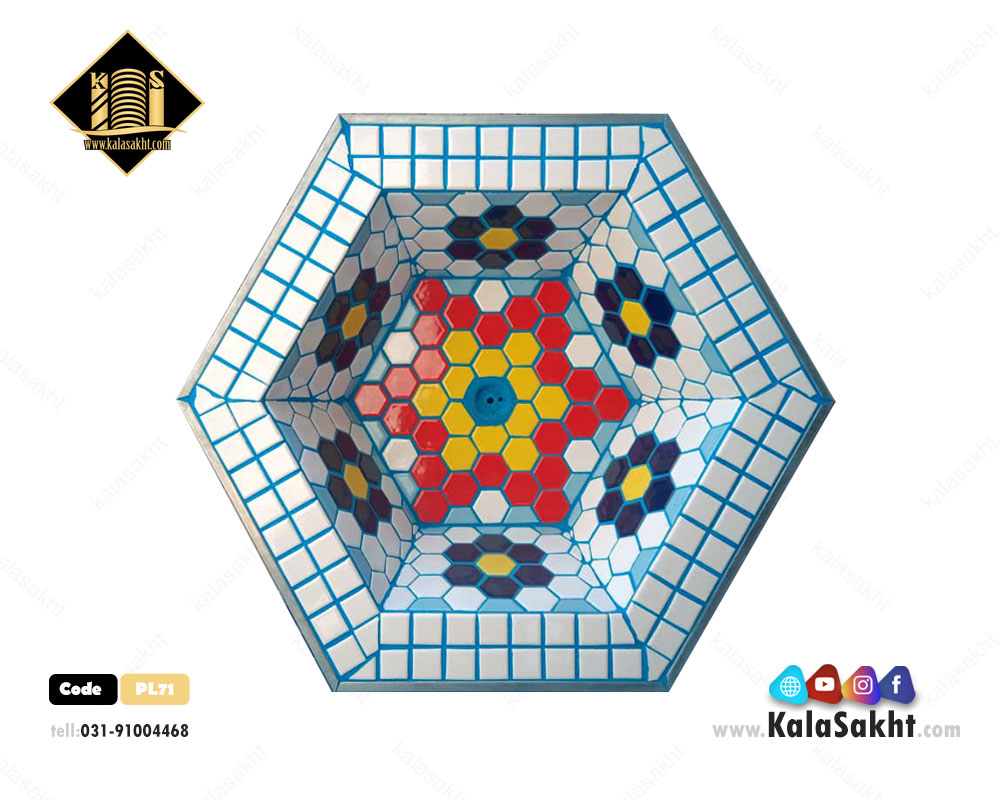 حوض شش ضلعی کد9 - ابعاد 50*50
