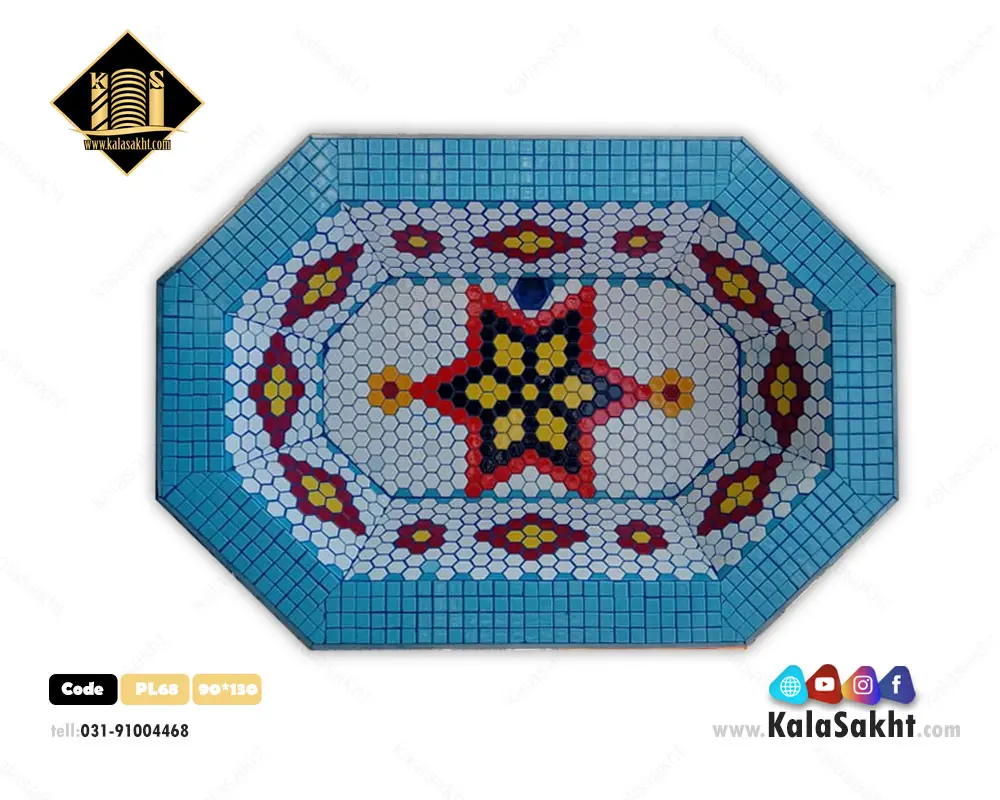 حوض هشت ضلعی کد6 - ابعاد 130*90