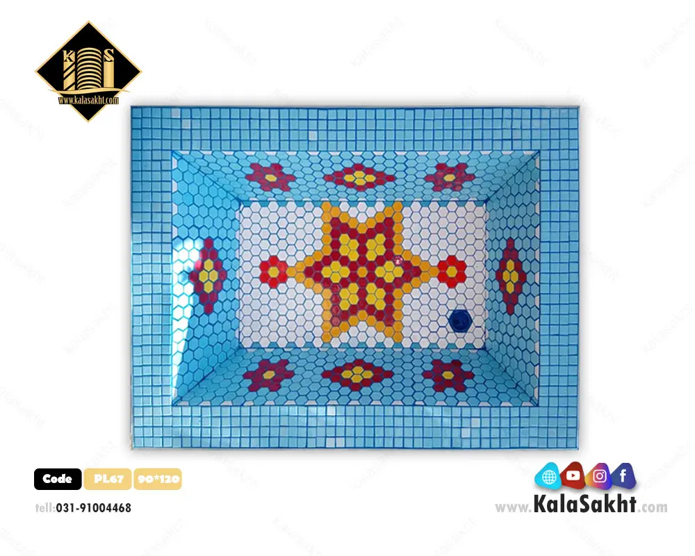 حوض چهار ضلعی کد8 - ابعاد 120*90