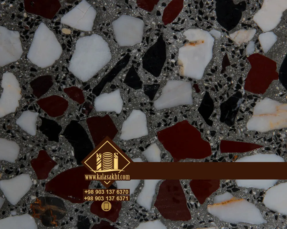 موزائیک سیمان و سنگ طرح خاتم 4