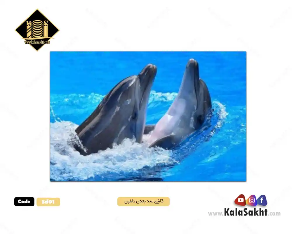 کاشی سه بعدی دلفین