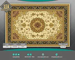 فرش سرامیک طرح فرش ایرانی زمینه کرم 