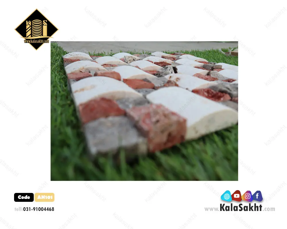 سنگ آنتیک پروفیل رو توری سیلور قرمز
