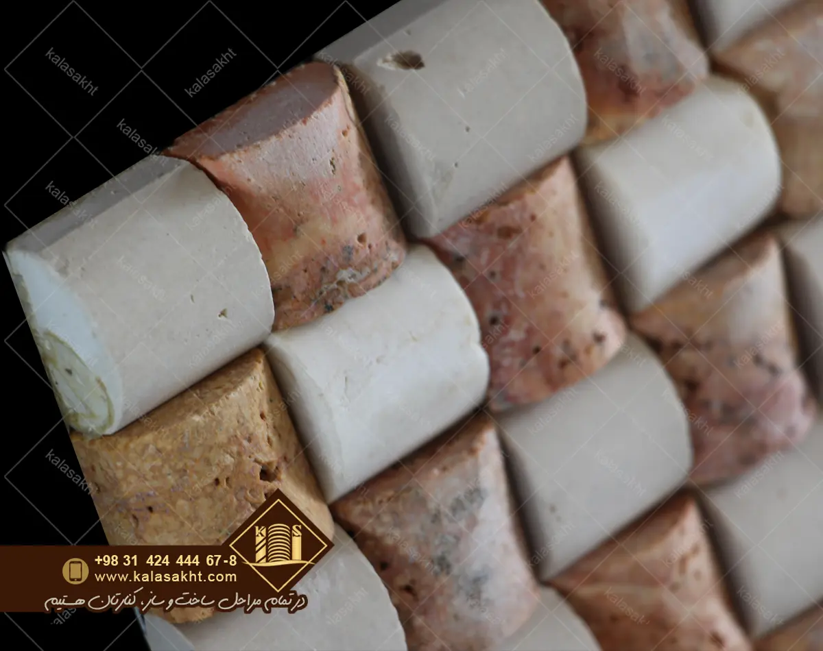 سنگ آنتیک پروفیل سفید لیمویی
