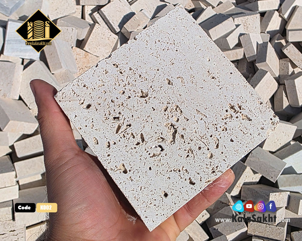 سنگ کوبیک تراورتن کرم