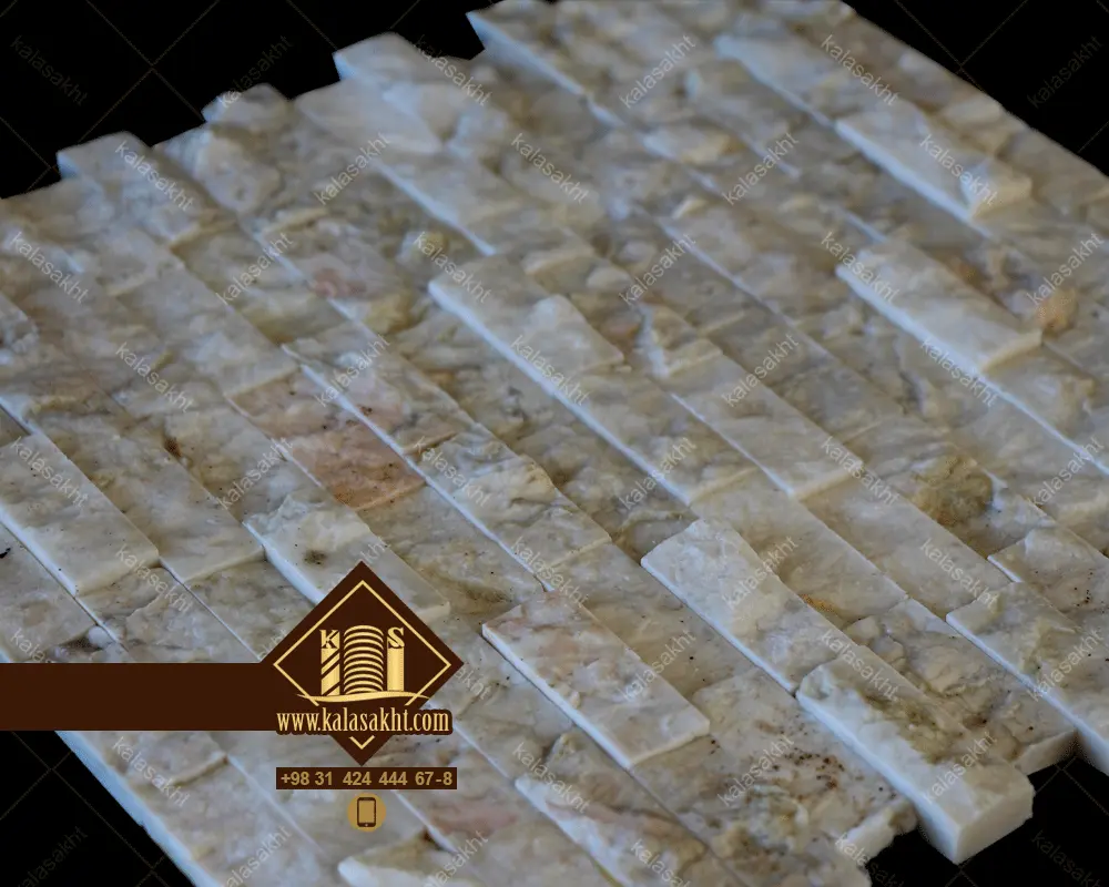 سنگ آنتیک مرمری نمای داخلی مدل جوشقان ابعاد ریز