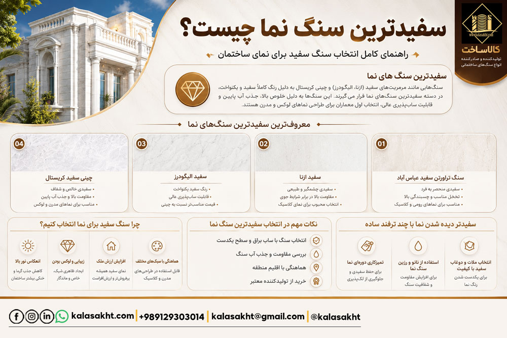 سنگ سفید واسه نما چی بخرم؟