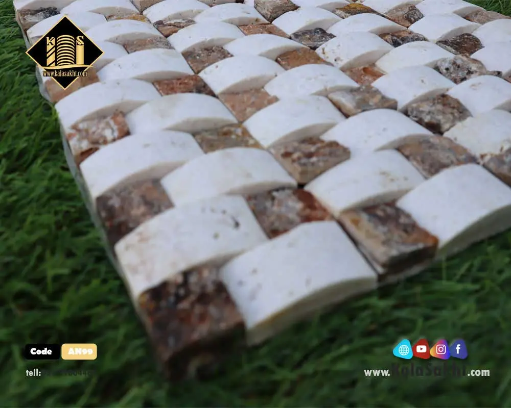 سنگ آنتیک مارپله ای سفید درختی 