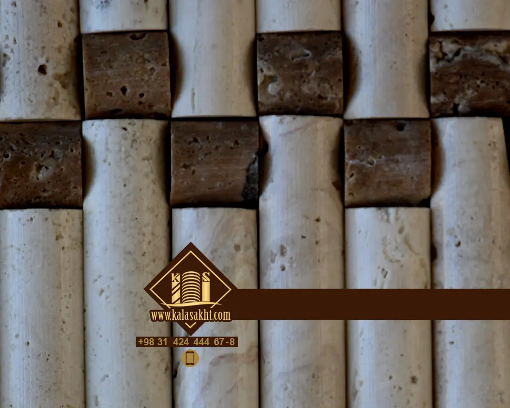 سنگ آنتیک پروفیل سفید و شکلاتی