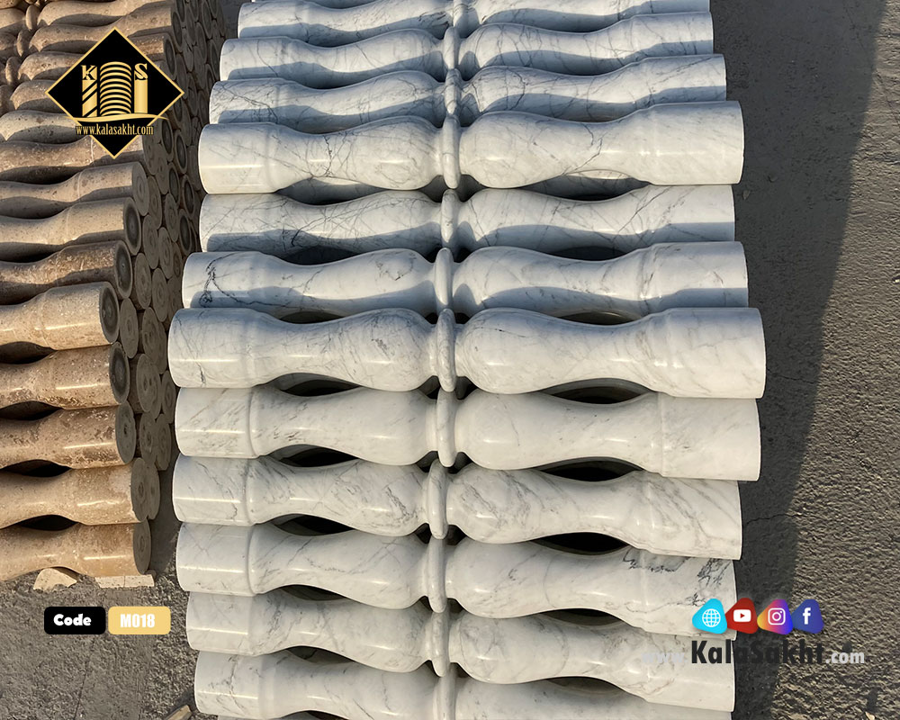 نرده سنگ گرد سفید چینی