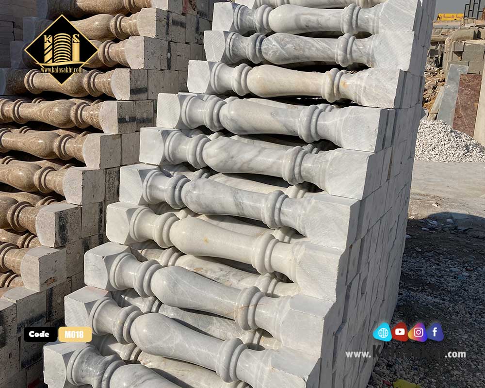 نرده سنگ گرد سفید چینی