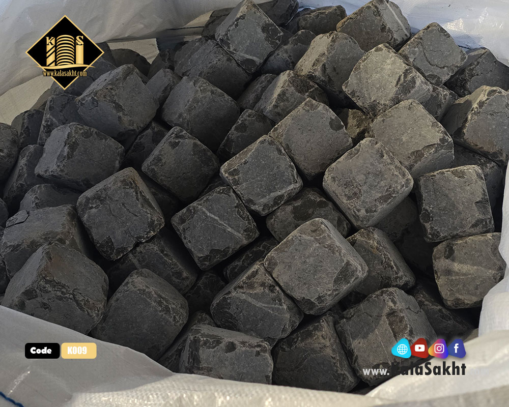 سنگ کیوبیک منظم مشکی نجف آباد