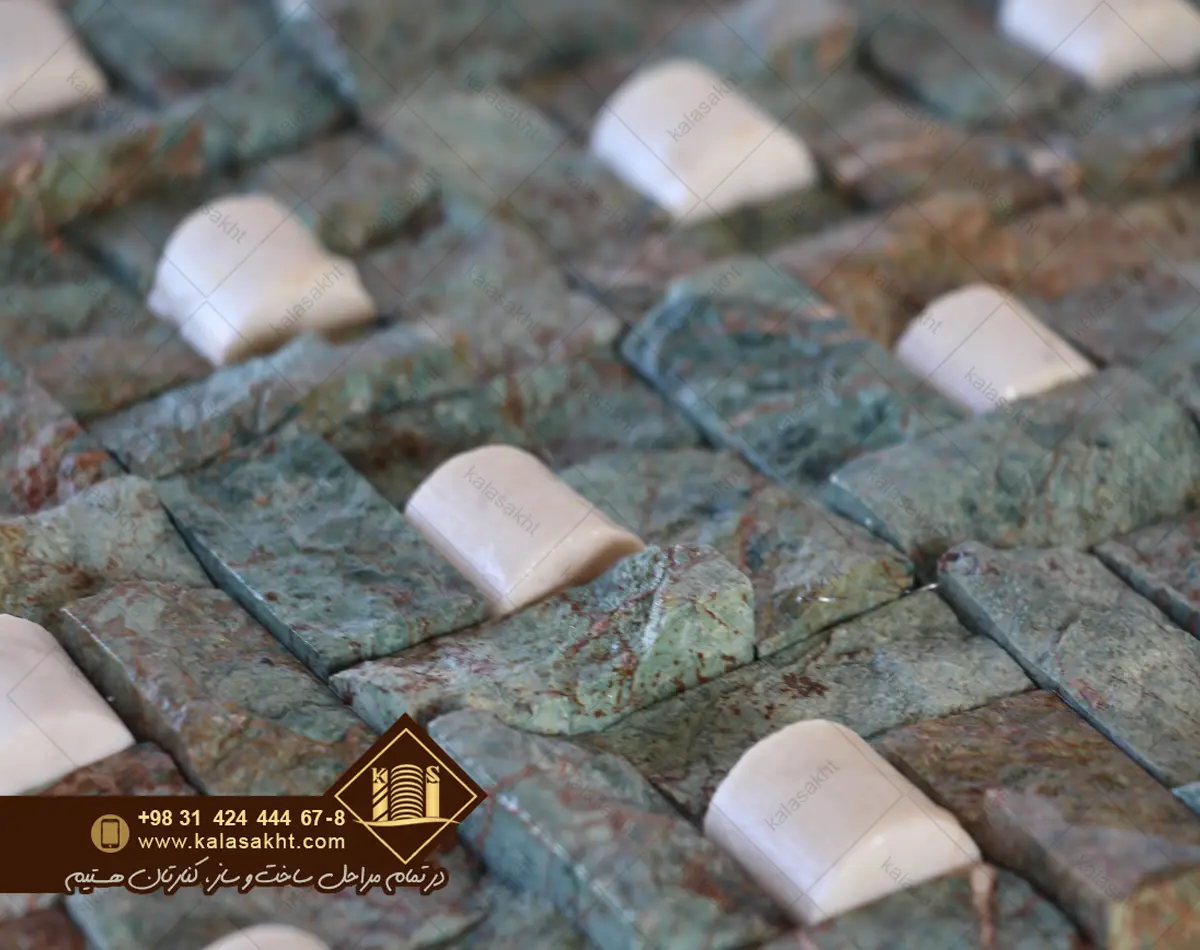 سنگ گیوتین ابعاد ریز طرح فیروزه ای