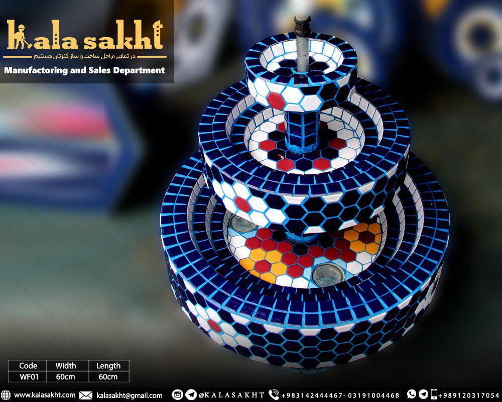 آبنمای سه طبقه - ابعاد 60/40/20