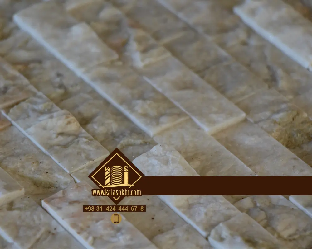 سنگ آنتیک مرمری نمای داخلی مدل جوشقان ابعاد ریز