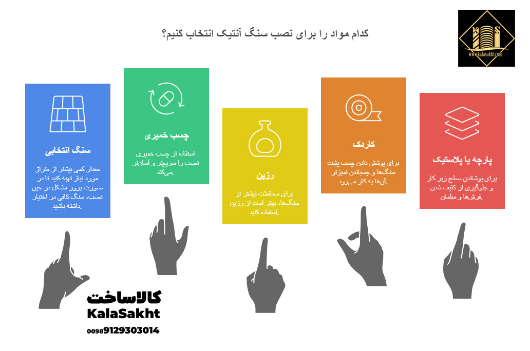 مواد لازم برای نصب سنگ آنتیک