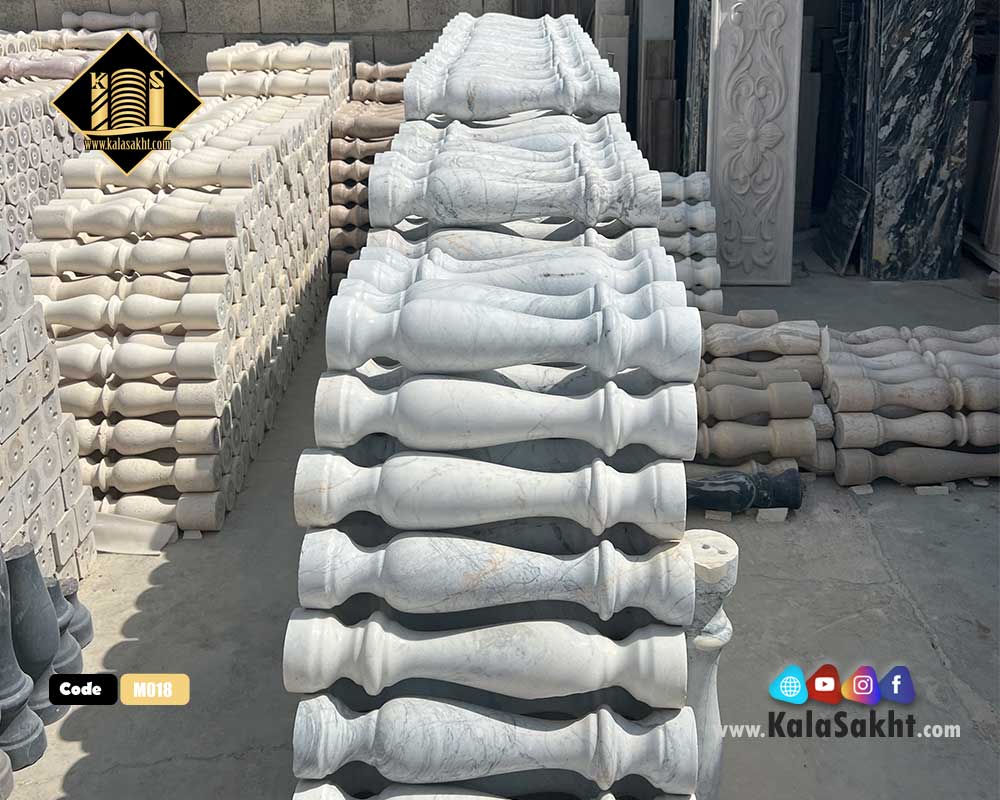 نرده سنگ گرد سفید چینی