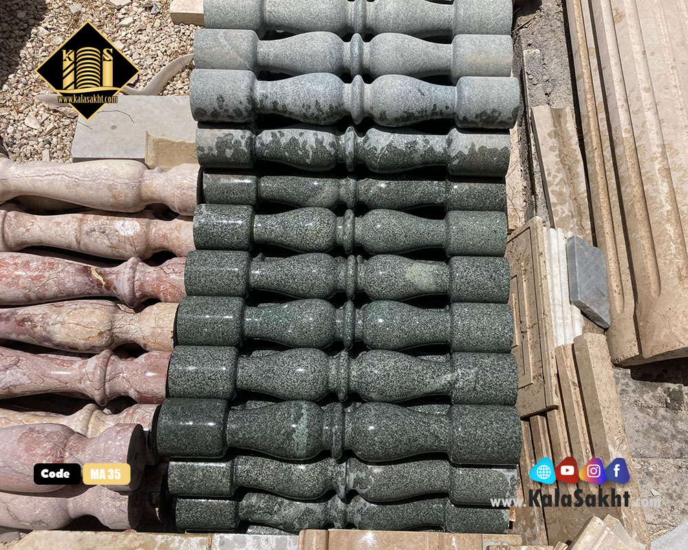 نرده سنگی گرانیتی گرد