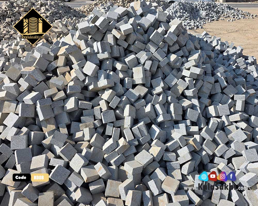 سنگ کیوبیک گرانیت منظم گل پنبه ای