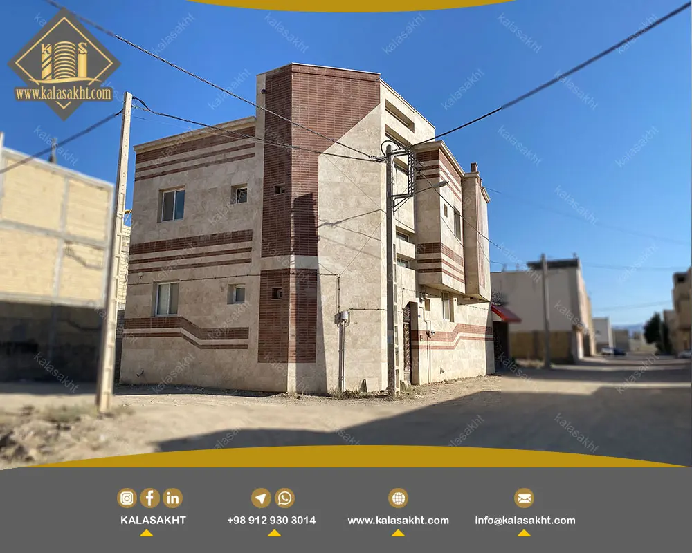 نما ساختمان 2 طبق سنگ اجر