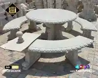 نیمکت سنگی گرد