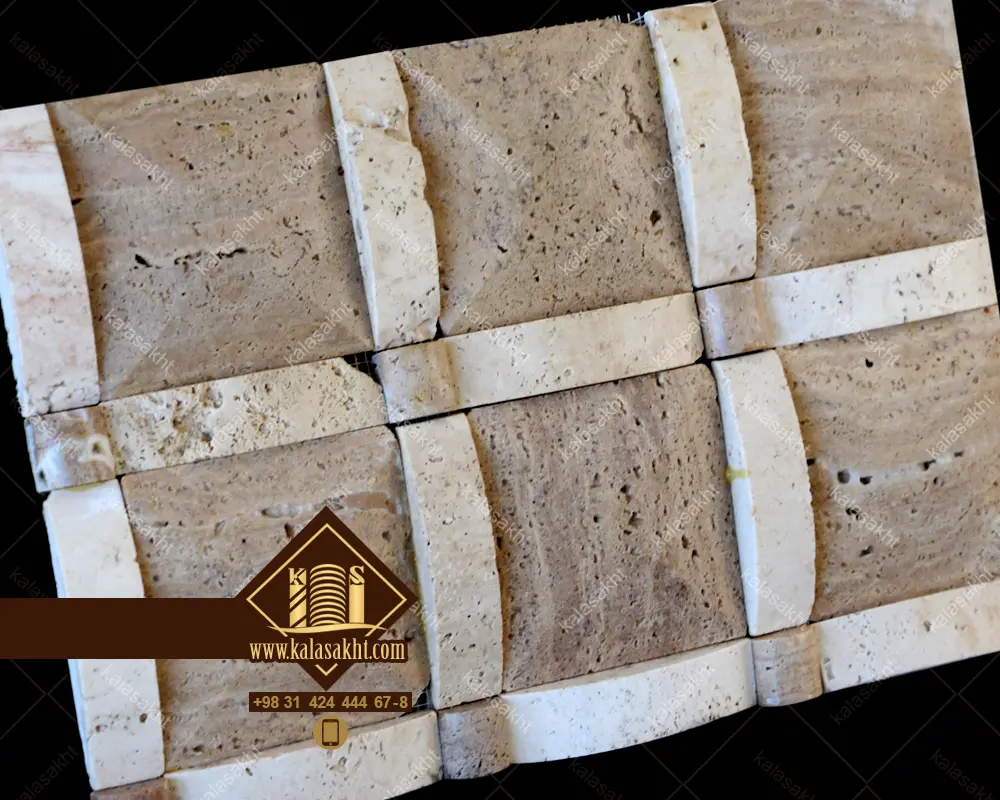 سنگ آنتیک پروفیل شکلاتی سفید