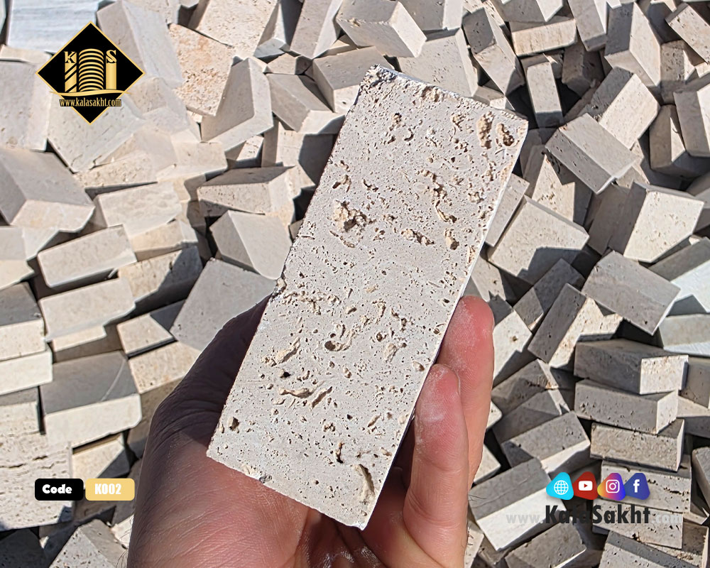سنگ کوبیک تراورتن کرم