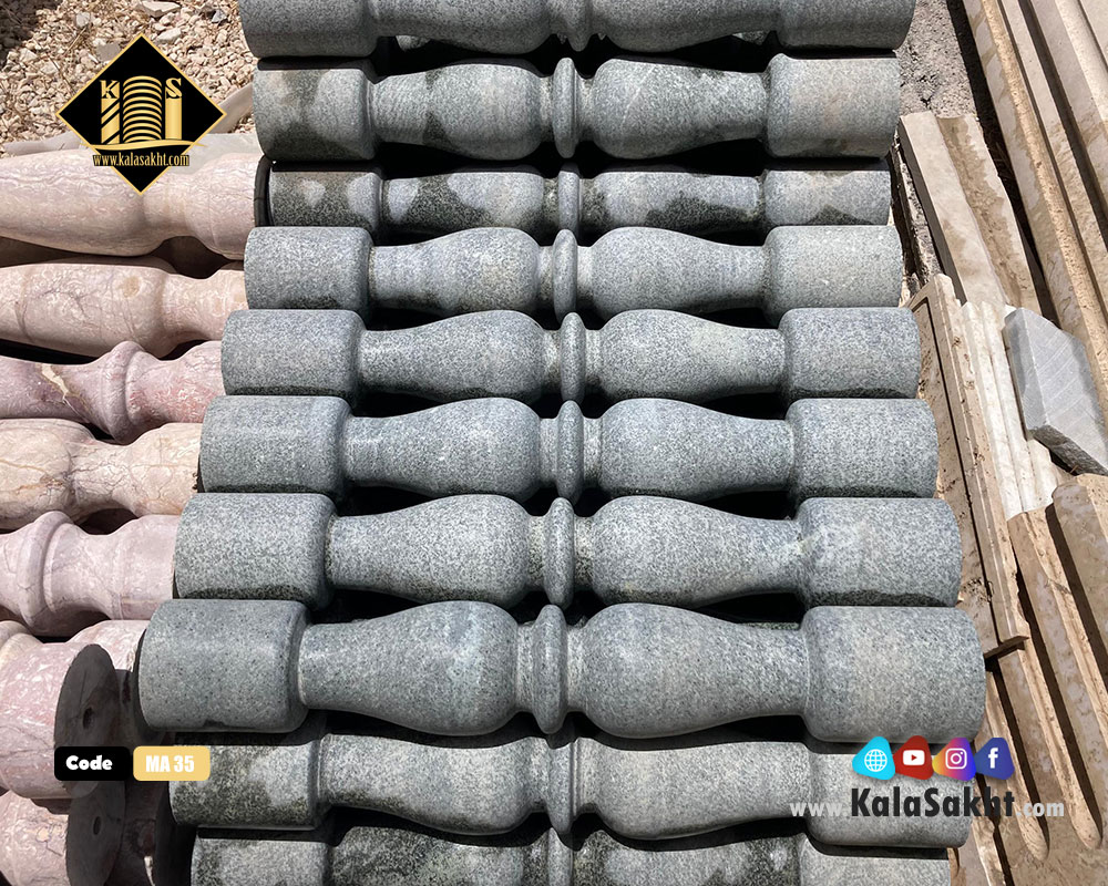 نرده سنگی گرانیتی گرد